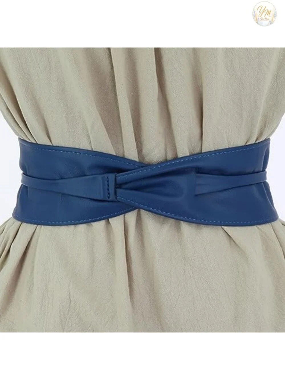 Wide Italian Leather Obi Belt Women Adjustable Tie Waist Corset Belt